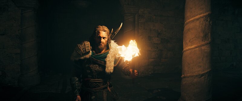 Bearded Warrior with Torch