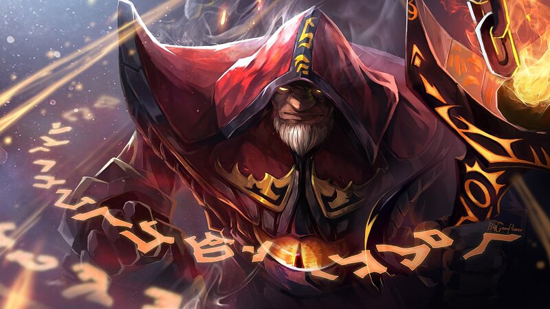 Bearded Wizard in Red Robe