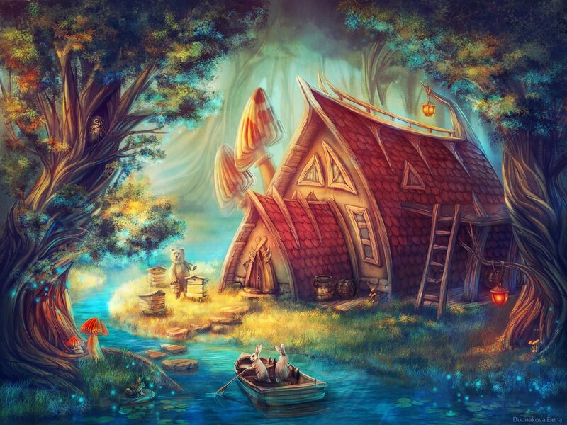 Bears and Rabbits in Forest