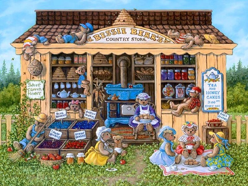 Bears in a Country Store