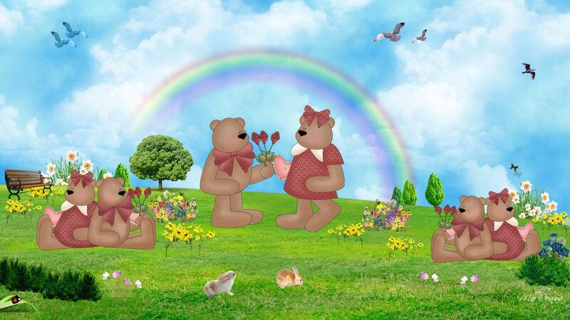 Bears in a Meadow