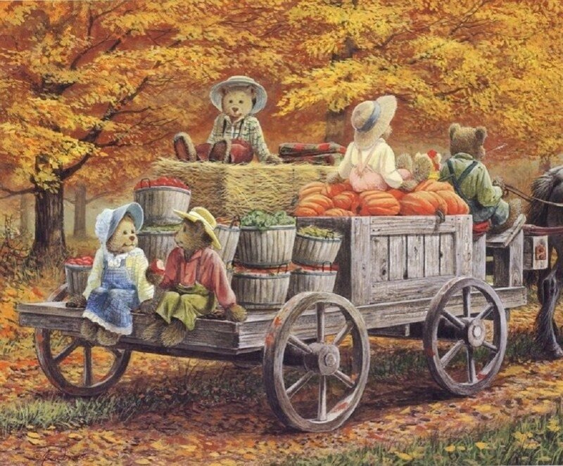 Bears in a Wagon