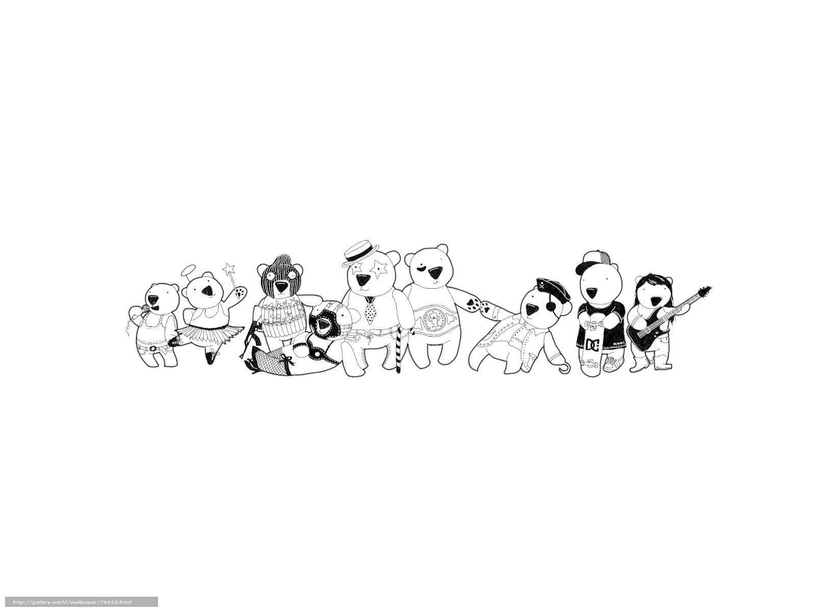 bears in various costumes