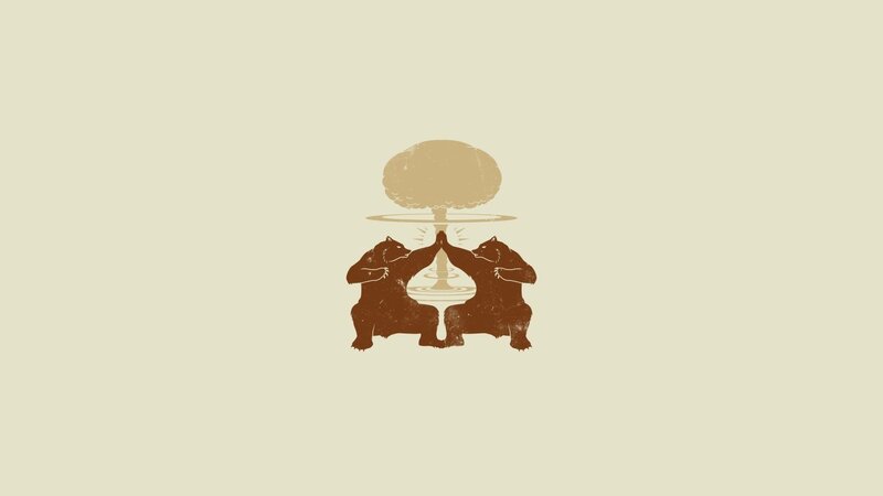 bears with nuclear explosion