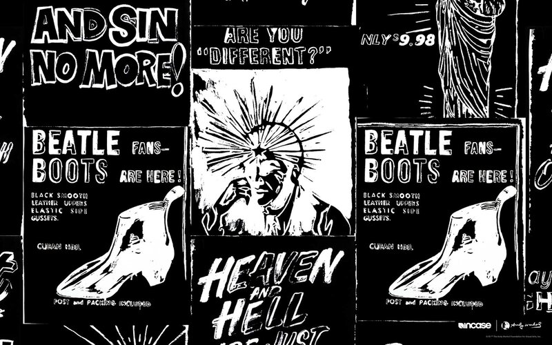 Beatle Boots advertisement collage
