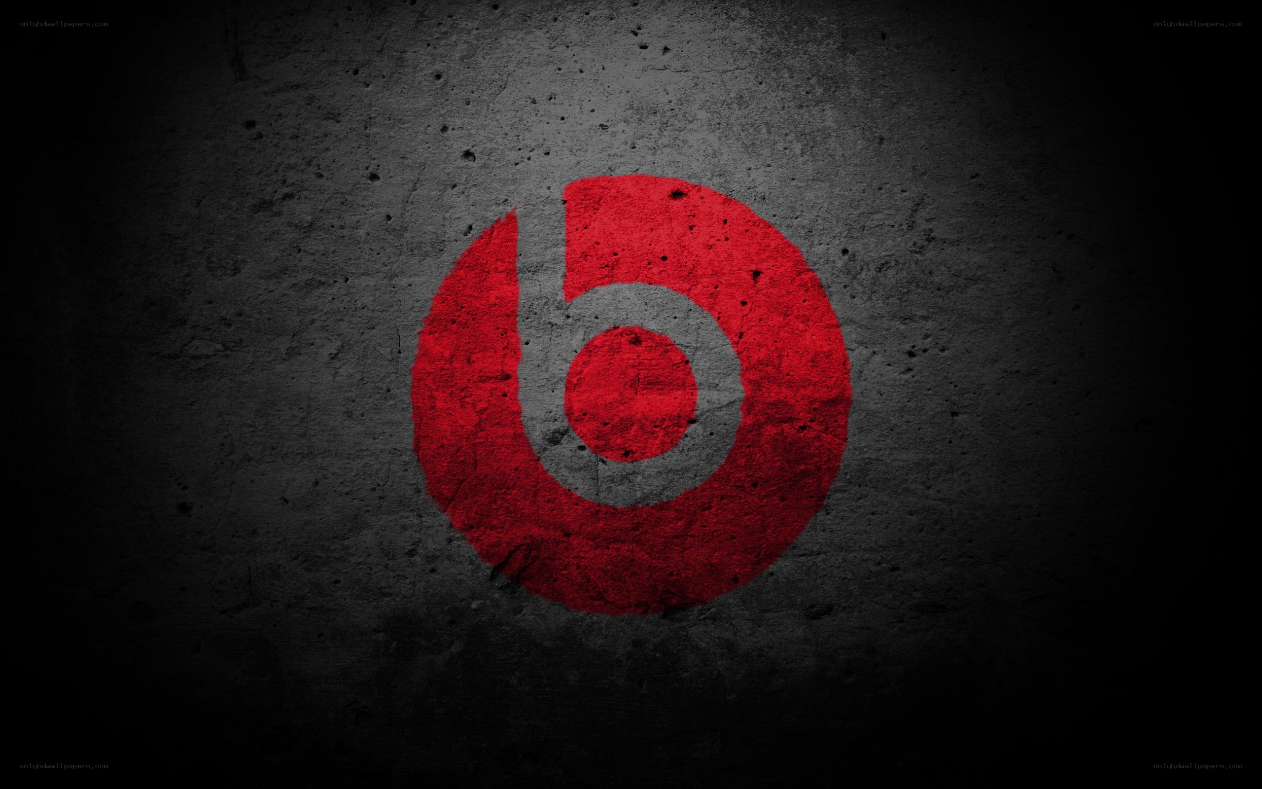 Beats by Dre logo on concrete