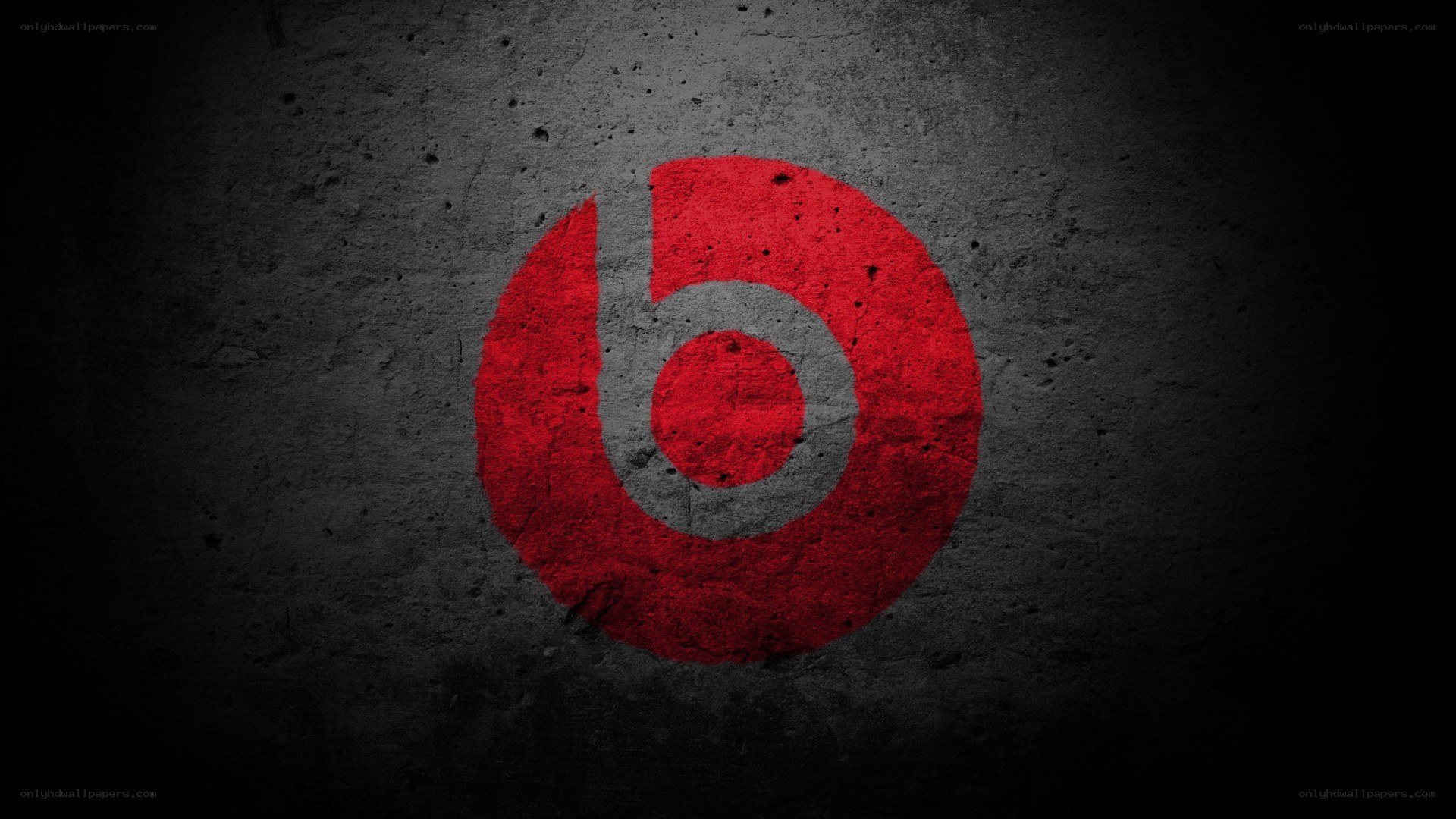Beats by Dre logo on concrete