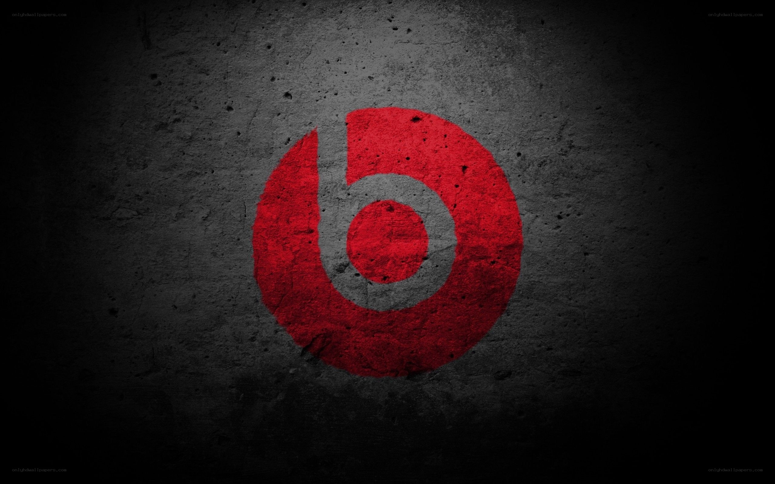Beats by Dre logo on concrete