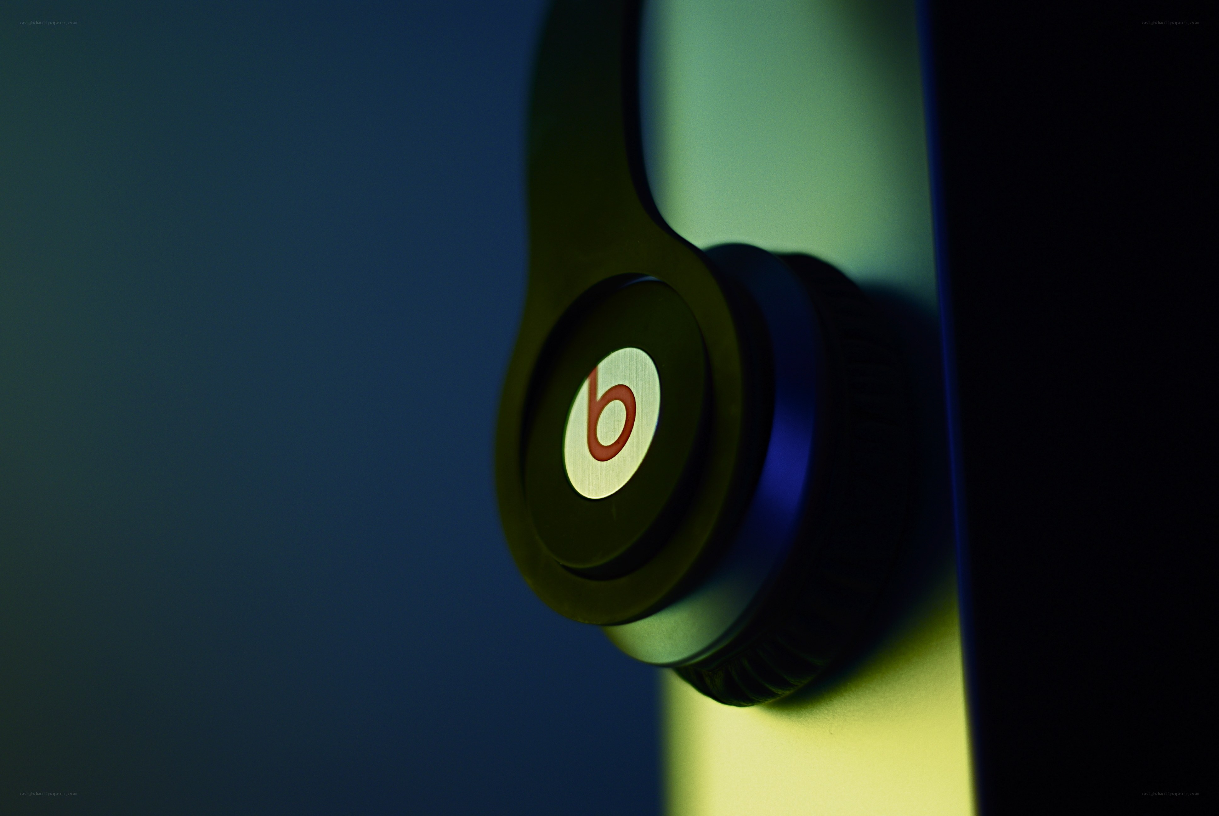 Beats headphones in dim light