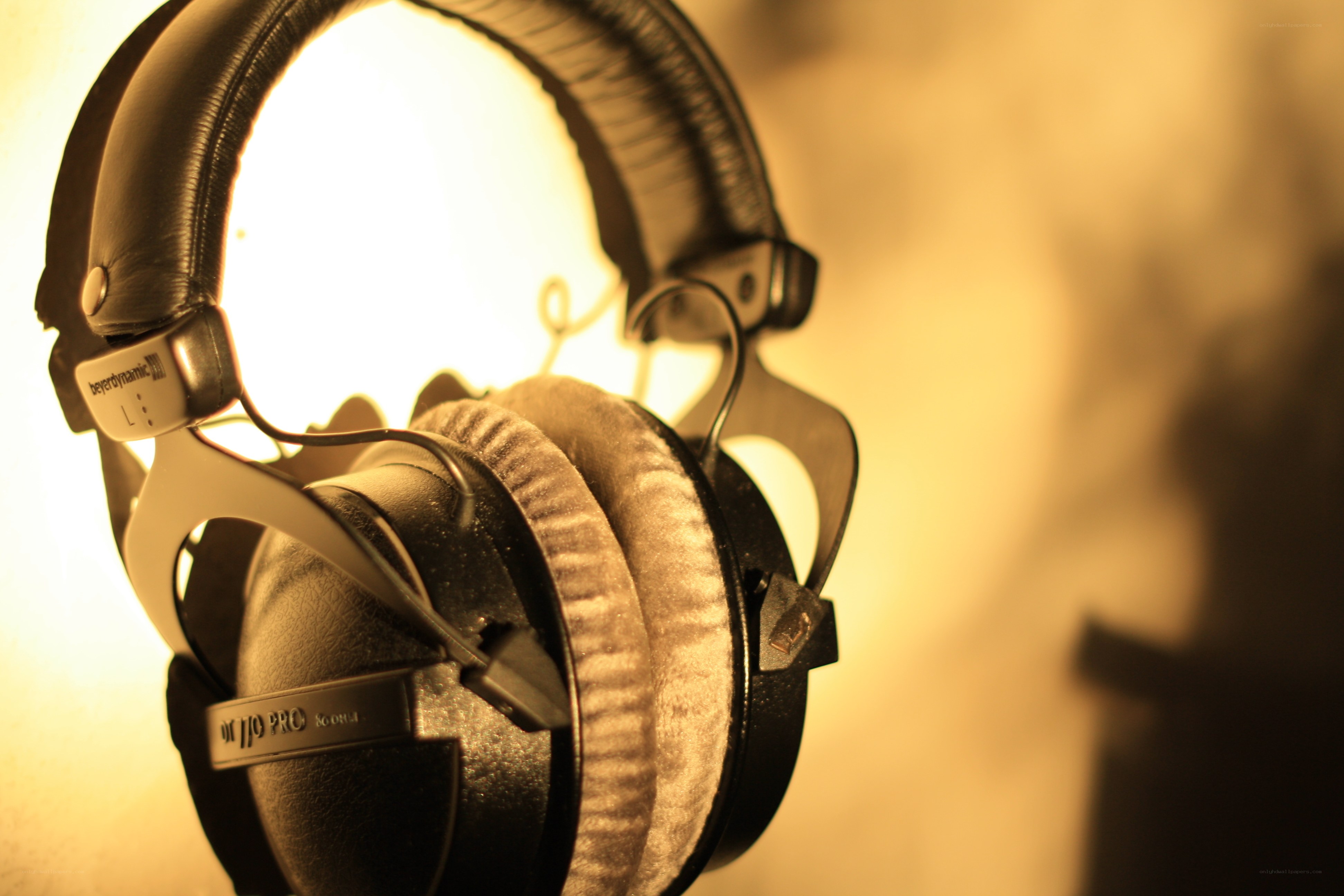 Beats headphones in warm light