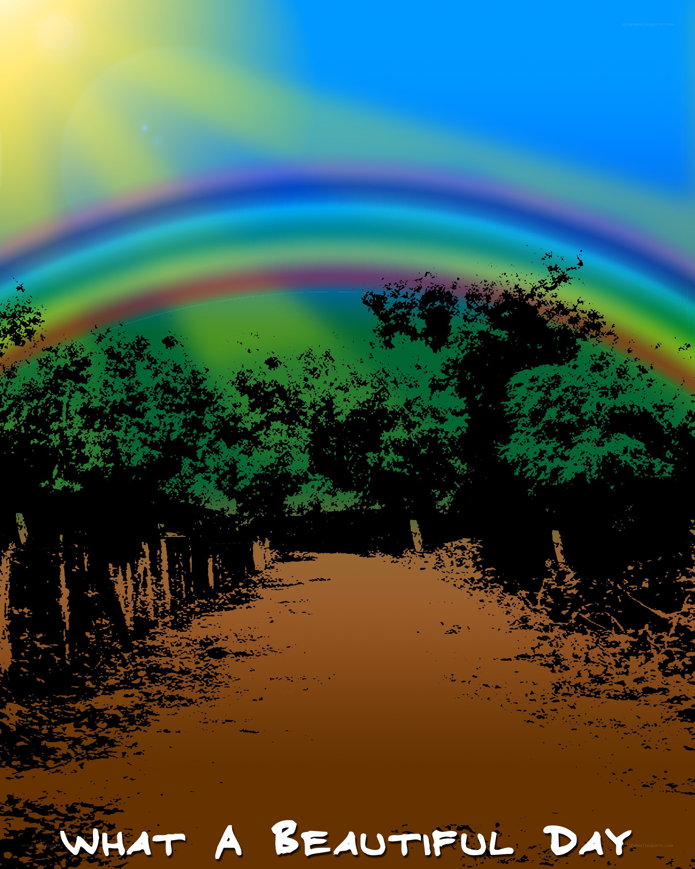Beautiful Day with Rainbow
