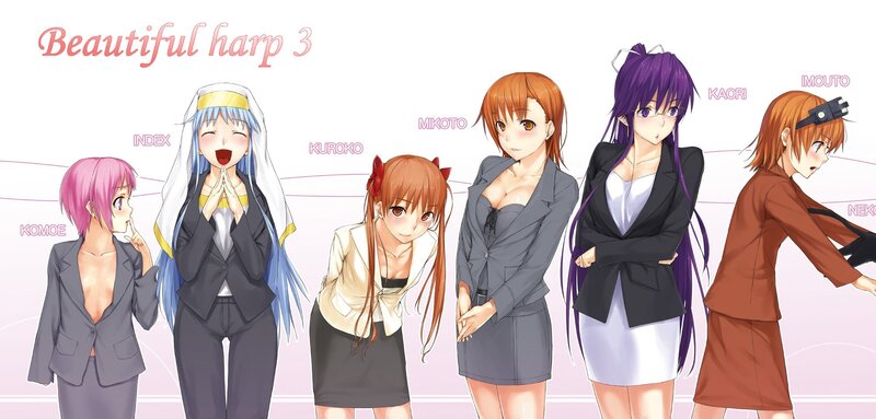 Beautiful harp 3 characters