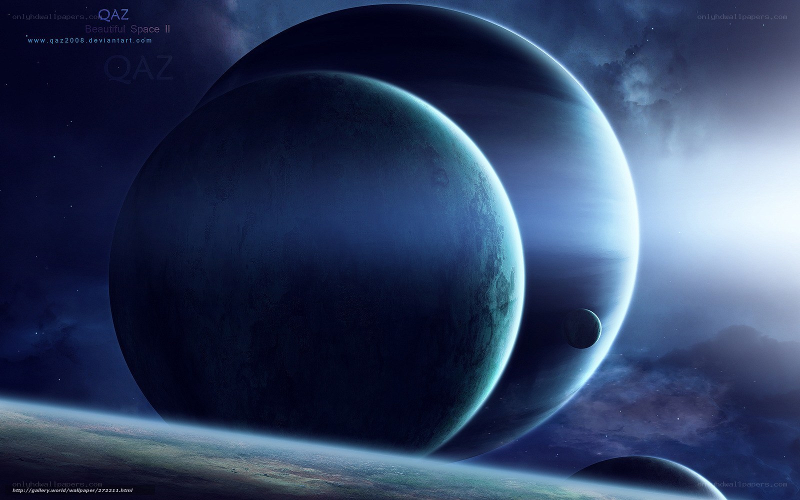 Beautiful space planets