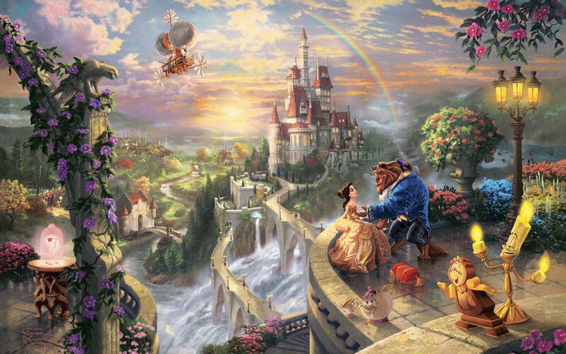 Beauty and the Beast Couple — Blue, Romantic