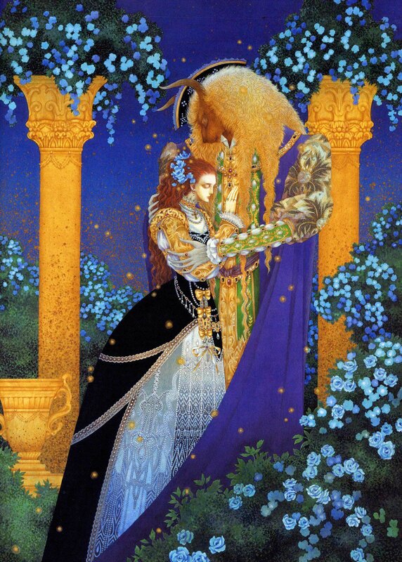 Beauty and the Beast embrace