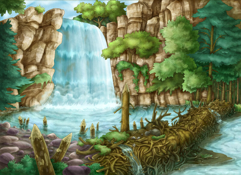 Beaver Dam with Waterfall