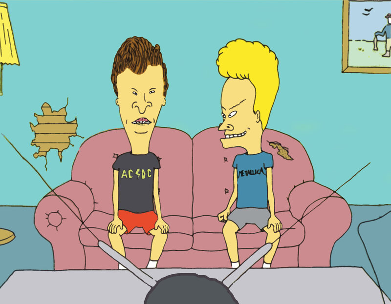 Beavis and Butt-Head on couch