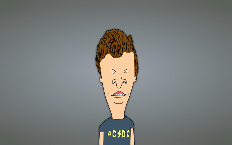 Beavis in AC/DC shirt