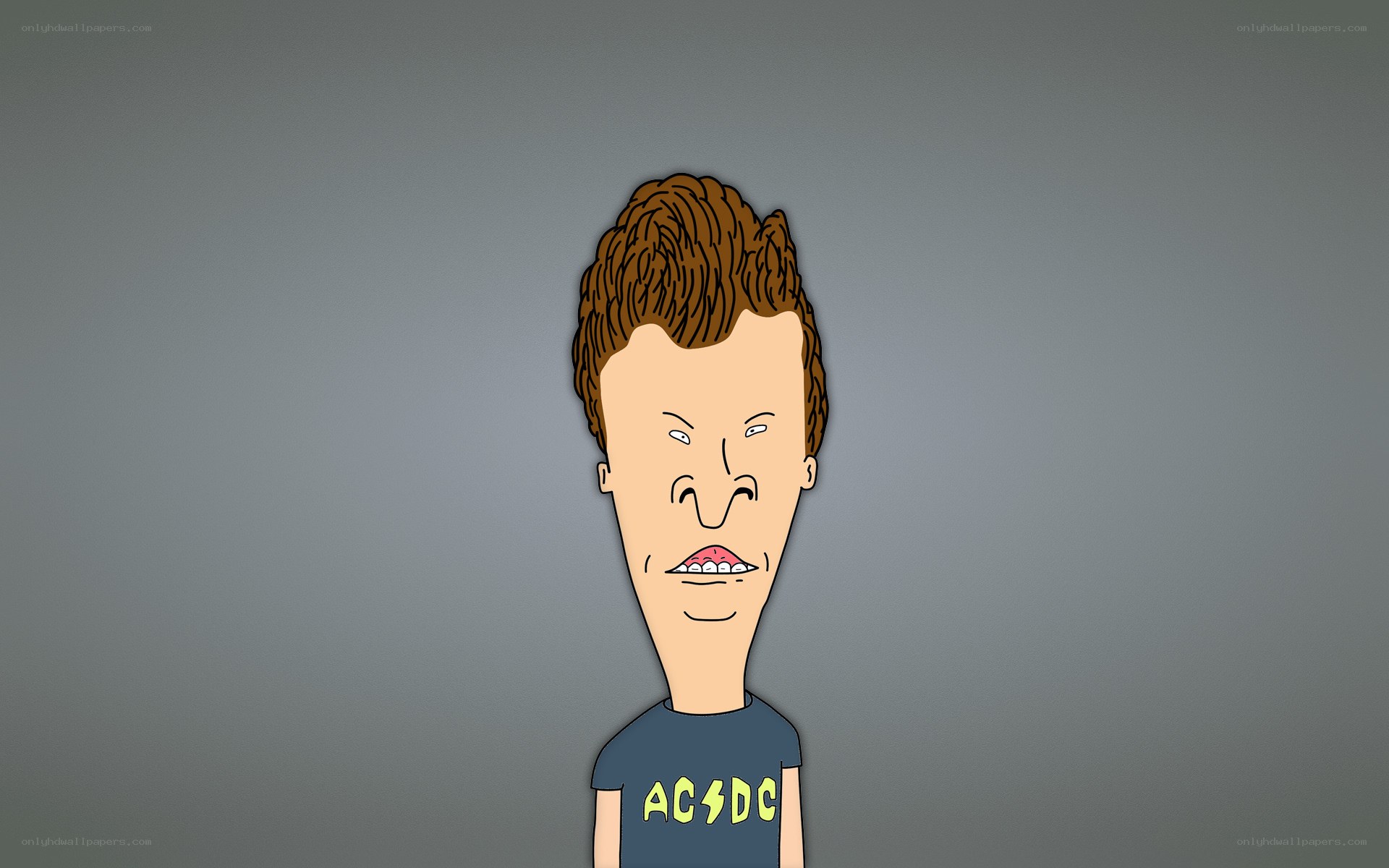 Beavis in AC/DC shirt