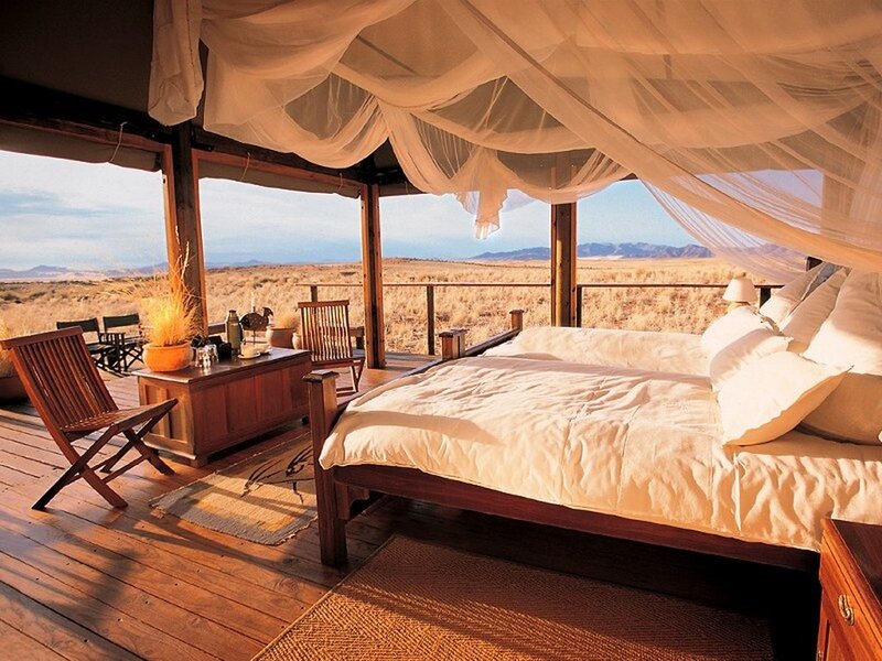 Bed in Safari Tent — Brown