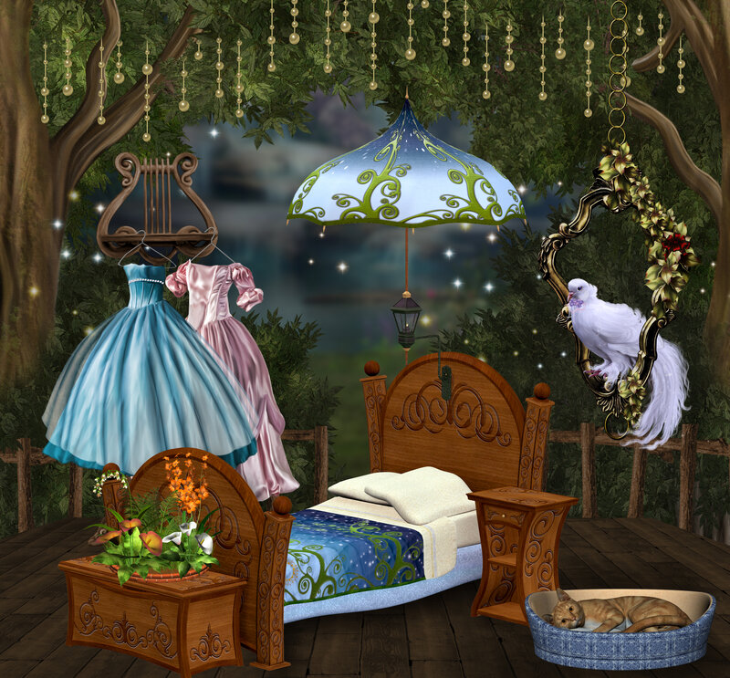 Bed in Treehouse