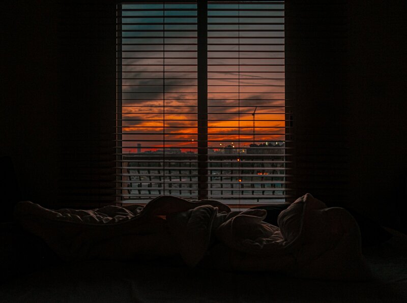Bed with Blankets