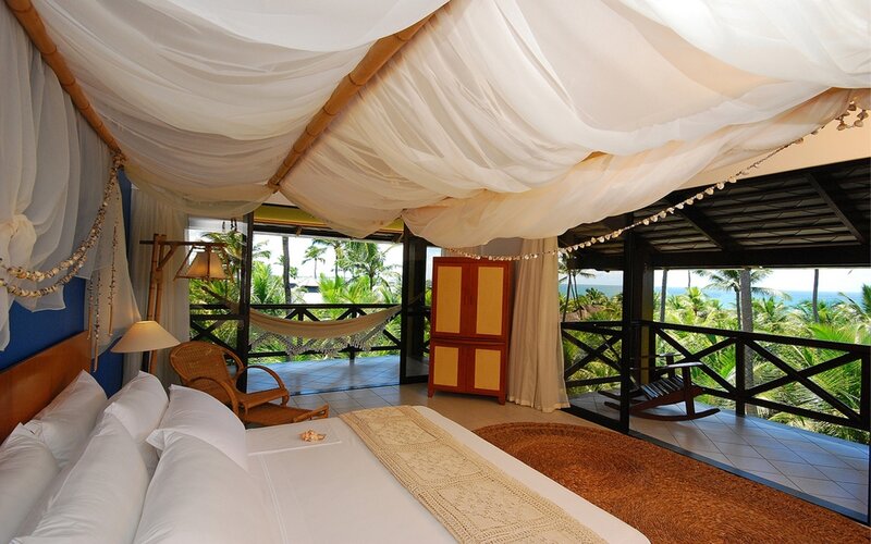 Bed with Canopy and Ocean View