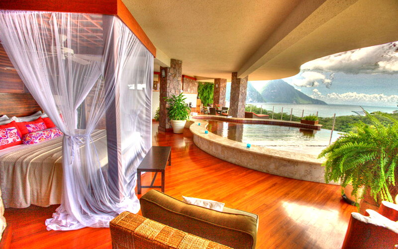 Bed with Mosquito Net — Brown, Serene