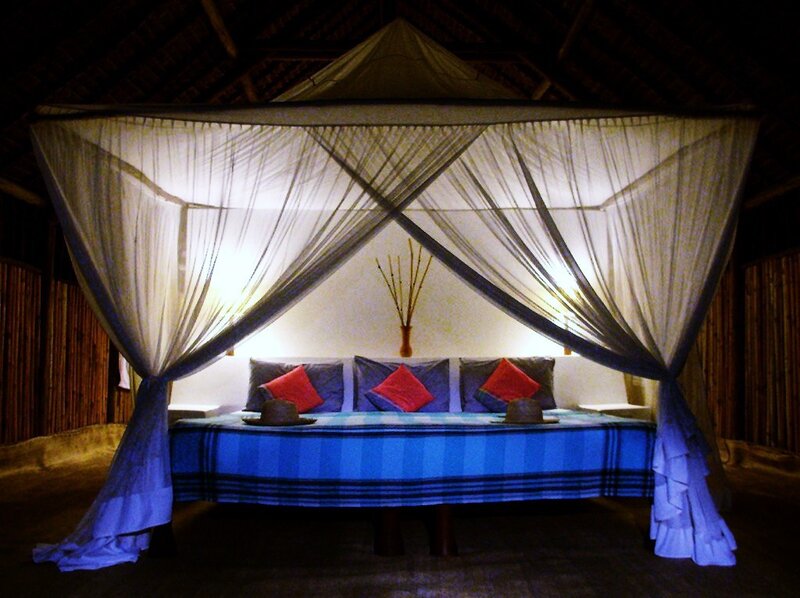 Bed with mosquito net