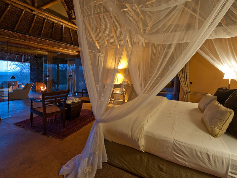 Bed with Mosquito Net — White