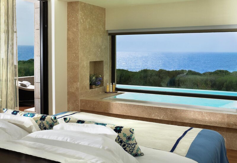 Bed with Ocean View — Blue