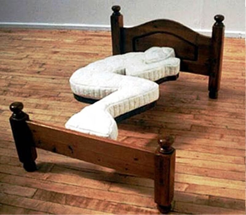 Bed with Shaped Mattress