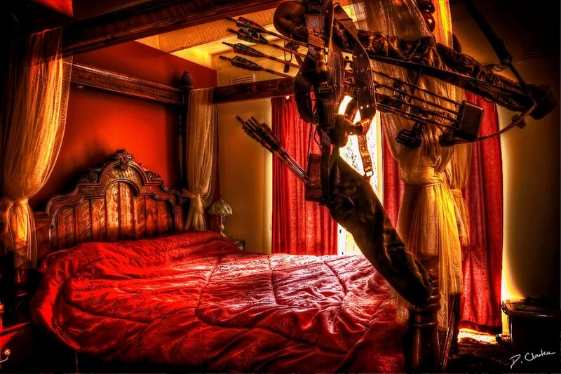 Bed with Weapon Display