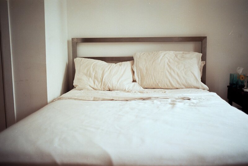 Bed with White Linens — Calm