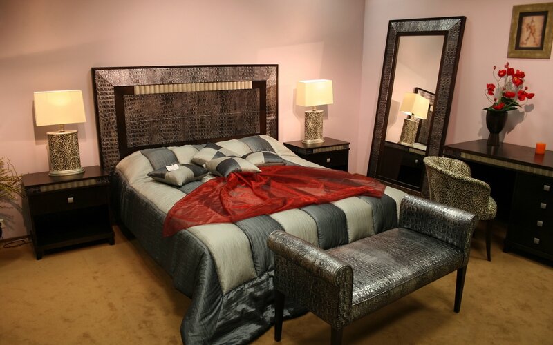 Bedroom Furniture Set — Black, Neutral, Photograph