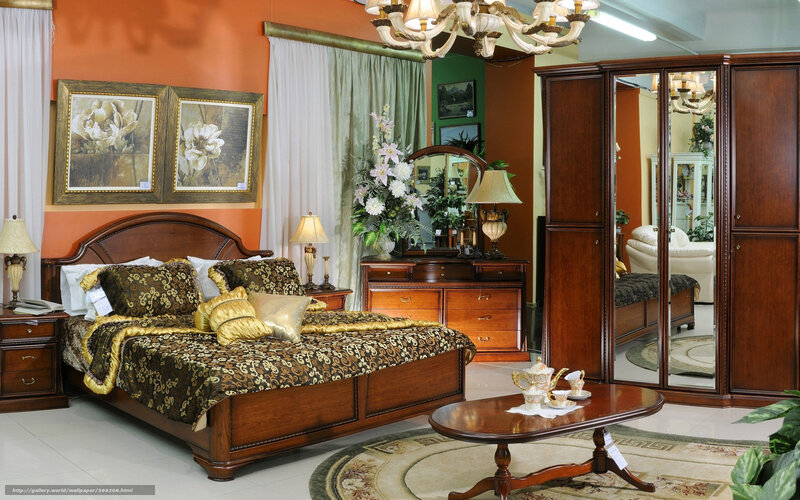 Bedroom Furniture Set — Brown