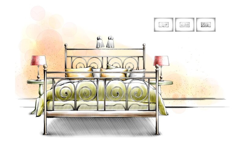 bedroom furniture sketch