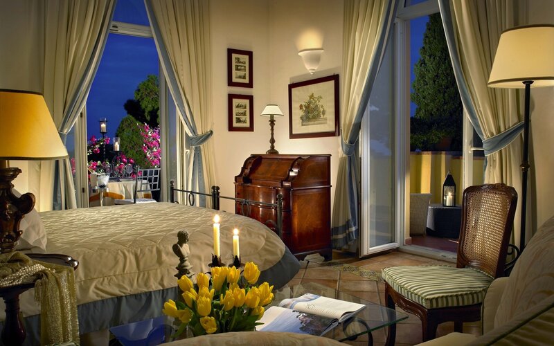 Bedroom with Balcony View — Beige