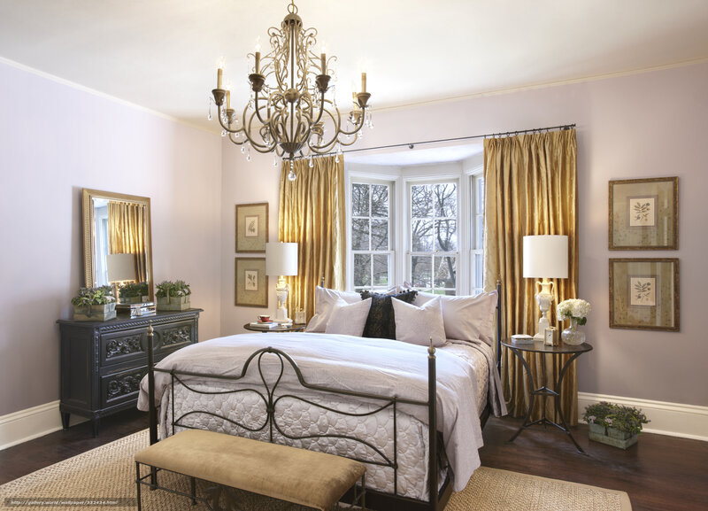 Bedroom with Chandelier