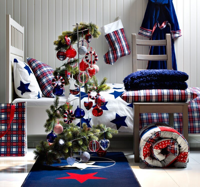 Bedroom with Christmas Decor