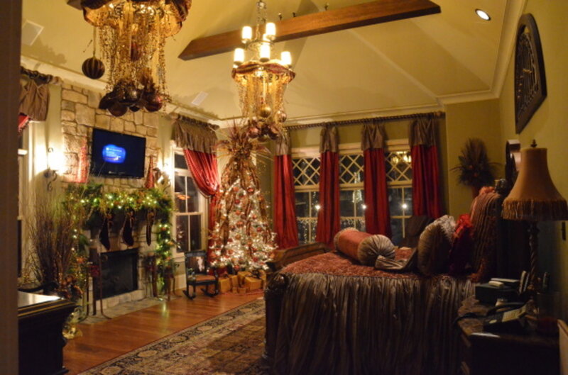 Bedroom with Christmas Tree