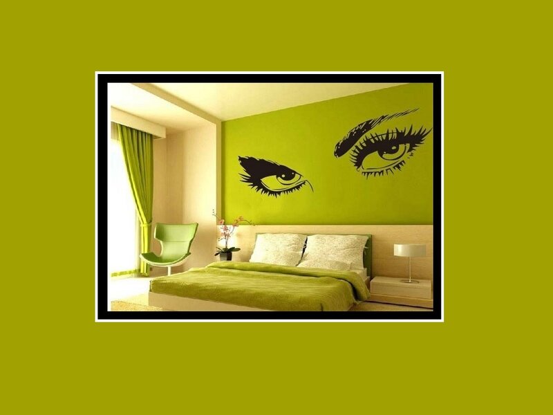 Bedroom with Eye Decals