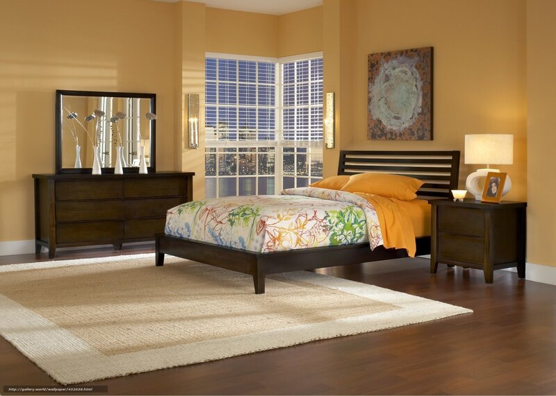 Bedroom with Furniture — Brown, Calm