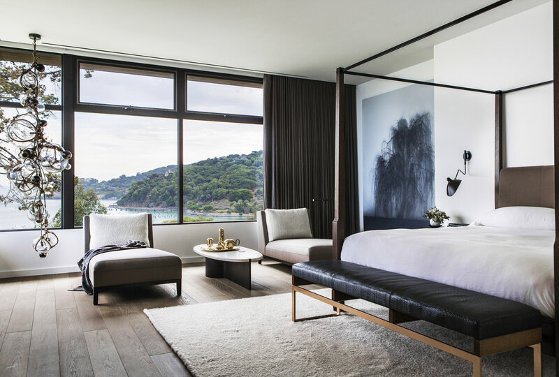 Bedroom with Lake View — White