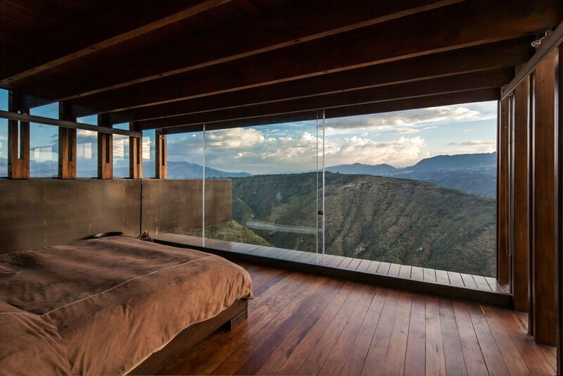 Bedroom with Mountain View — Brown, Serene