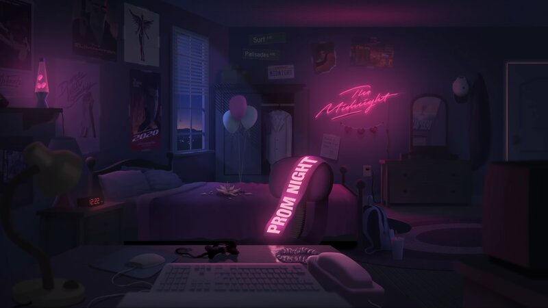 Bedroom with Neon Lights — Purple