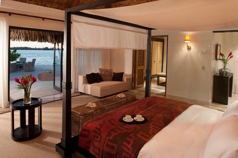 Bedroom with Ocean View — Beige, Serene, Sunset