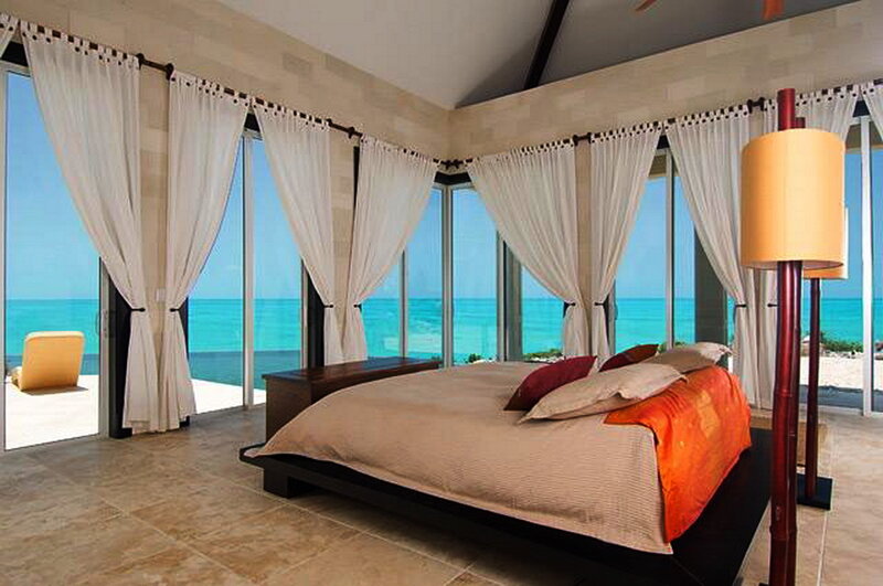Bedroom with Ocean View — Beige, Serene