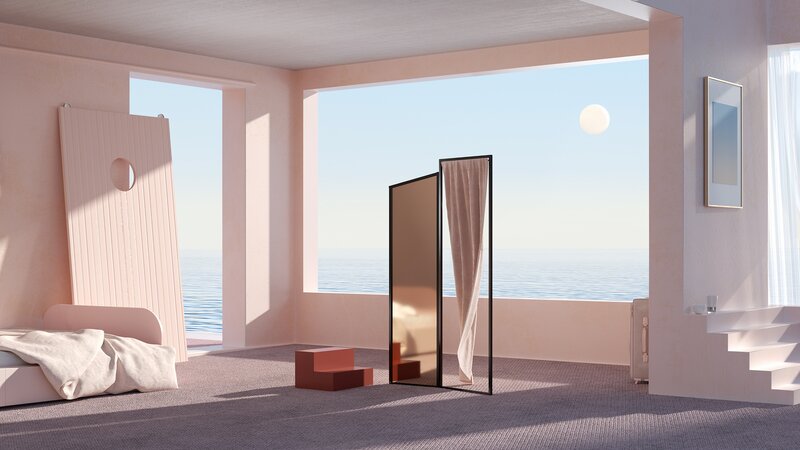 Bedroom with Ocean View — Pink