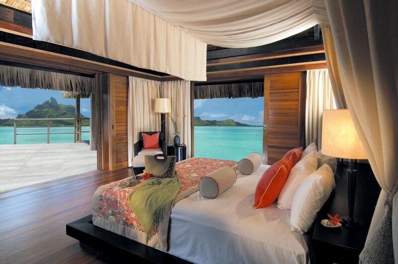 Bedroom with Ocean View — White, Serene, Afternoon, Photograph, Mountain